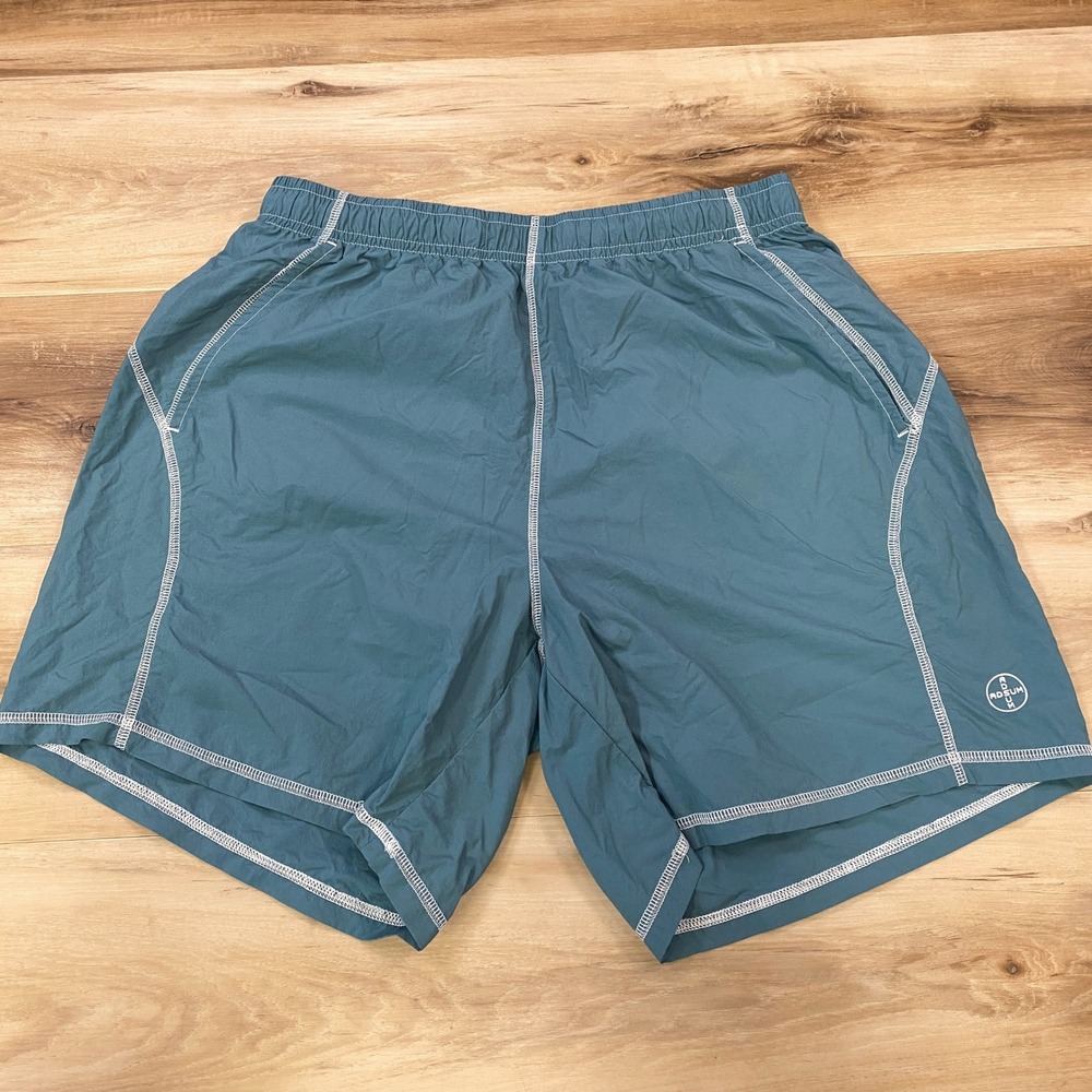 Adsum Site Lake Shorts Mens Small Gorpcore 100% Nylon Swim Suit Teal Blue NYC